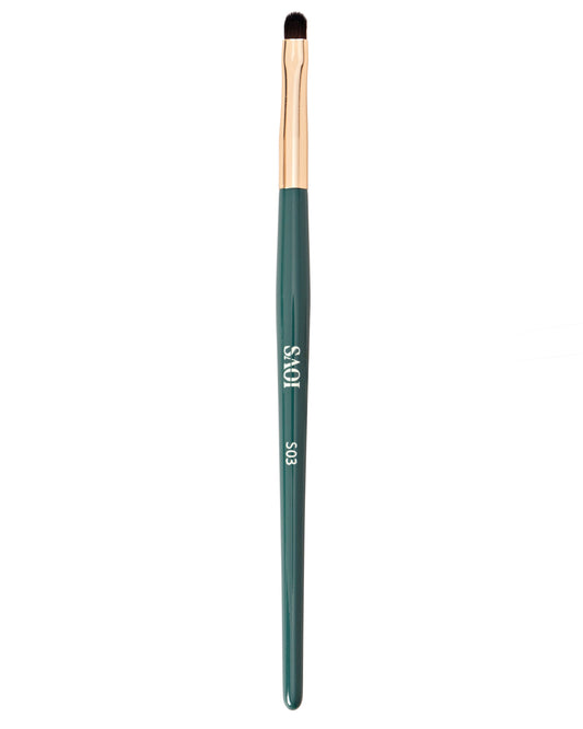 smudging brush, precise shade and blend control, effortless sultry look without the panda eyes result, particularly useful for those with hooded eyes, Blending eyeliners, Blending eyeshadow, Inner corner highlight, Glitter application