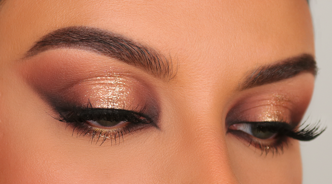 Sparkly Gold & Brown Spotlight Eye Tutorial